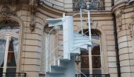 File photo of a portion of the original staircase of the Eiffel Tower constructed by Gustave Eiffel in 1889 is displayed during a press preview ahead of its upcoming auction organized by Artcurial in Paris, France, November 8, 2018. REUTERS/Benoit Tessier