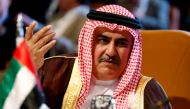 FILE PHOTO: Bahrain's Foreign Minister Khalid bin Ahmed Al Khalifa attends the Arab Foreign meeting in Riyadh, Saudi Arabia April 12, 2018. REUTERS/Faisal Al Nasser/File Photo
 