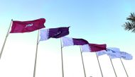 Historical flags on display at NMoQ.