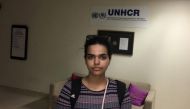 Rahaf Mohammed al-Qunun, an 18-year-old Saudi woman who fled her family, is pictured in the United Nations High Commissioner for Refugees (UNHCR) building Bangkok, Thailand, January 11, 2019, before leaving for the airport, after she was granted asylum in