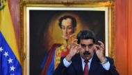 Venezuelan President Nicolas Maduro offers a press conference in Caracas, on January 25, 2019. AFP / Yuri Cortez 