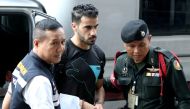 File photo of Hakeem Al Araibi, a former member of Bahrain's national soccer team who holds a refugee status in Australia arrives at court after he was arrested last month on arrival at a Bangkok airport based on an Interpol notice issued at Bahrain's req