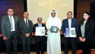 Sajed Jassim Mohammed Sulaiman (third right), Vice-Chairman and Managing Director, Video Home and Electronics Centre (Video Home); C V Rappai (third left), Director and CEO, Video Home and Electronics Centre; T R Ganesh (second right), General Manager, Bl