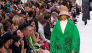 A model presents a creation by designer Pierpaolo Piccioli as part of his Fall/Winter 2019-2020 women's ready-to-wear collection for fashion house Valentino, during Paris Fashion Week, March 3, 2019. Reuters/Regis Duvignau