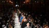 Models present creations by Stella McCartney during the Fall-Winter 2019/2020 Ready-to-Wear collection fashion show in Paris, on March 4, 2019. AFP/Philippe Lopez