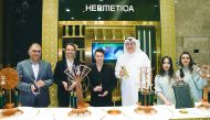 Officials during the launch of Hermetica perfume collection at Secret Notes Boutique in Doha Festival City.