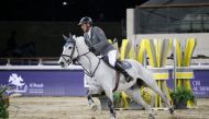 German rider Ludger Beerbaum in action astride Chiara during the feature event of the second day of the CHI Al Shaqab in Doha, yesterday. 