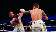 Charlie Edwards in action against Angel Moreno in the WBC World Flyweight Title at the Copper Box Arena, London in this March 23 file picture. (Action Images via Reuters/Matthew Childs) 
