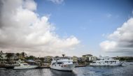 A photo taken on April 4, 2010 shows yachts moored at the marina of Egypt's Red Sea resort of Hurghada. AFP / Mohamed el-Shahed 