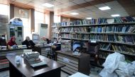 Iraqi women sit at the new library of Mosul University in Iraq's northern city of Mosul on April 17, 2019.  AFP / Zaid Al-Obeidi 