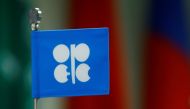 FILE PHOTO: A flag with the OPEC logo is seen during a meeting of OPEC and non-OPEC producing countries in Vienna, September 22, 2017. Reuters/Leonhard Foeger