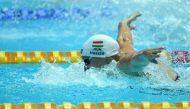 Hungary's Katinka Hosszu competes in the final of the women's 200m individual medley event during the swimming competition at the 2019 World Championships at Nambu University Municipal Aquatics Center in Gwangju, South Korea, on July 22, 2019. AFP / Manan