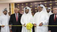 Abdulaziz bin Nasser Al Khalifa (second right), CEO of Qatar Development Bank, formally opening Novo Cinemas’ new Multiplex at Tawar Mall.