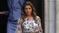 Princess Haya Bint al-Hussein of Jordan leaves the Royal Courts of Justice in London on July 31, 2019. AFP / Adrian DENNIS
