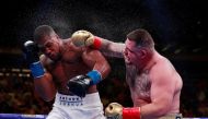 FILE PHOTO: Andy Ruiz Jr in action with Anthony Joshua (Reuters/Andrew Couldridge/File Photo)