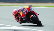 Repsol Honda's Marc Marquez during practice. Reuters/David Klein 