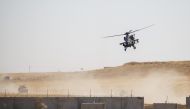 The armoured vehicles and helicopters as Turkey, US start first joint ground patrols as part of efforts to establish safe zone east of Euphrates in Syria on September 08, 2019. Emin Sansar - Anadolu 