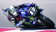 Monster Energy Yamaha Spanish rider, Maverick Vinales takes a curve during a free practice session ahead of the San Marino MotoGP Grand Prix race at the Misano World Circuit Marco Simoncelli on September 13, 2019. AFP / Marco Bertorello
