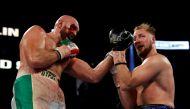 Tyson Fury in action with Otto Wallin, September 14, 2019. REUTERS/Steve Marcus