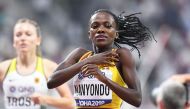 Uganda’s Winnie Nanyondo competes in the Women’s 800m heats yesterday.