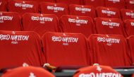 FILE PHOTO: May 4, 2019; Houston, TX, USA; General view of shirts on seats before game three of the second round of the 2019 NBA Playoffs between the Houston Rockets and the Golden State Warriors at Toyota Center. Mandatory Credit: Troy Taormina-USA TODAY