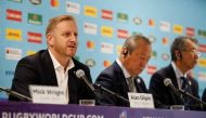 Rugby Union - Rugby World Cup - World Rugby give update on preparations for Typhoon Hagibis - Tokyo, Japan - October 10, 2019 World Rugby Chief Operating Officer and Tournament Director Alan Gilpin during a press conference. REUTERS/Matthew Childs