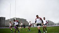 England's players take part in a training session at the Arcs Urayasu Park in Urayasu on October 22,2019 during the Japan 2019 Rugby World Cup. AFP / Anne-Christine Poujoulat 