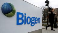 A sign marks a Biogen facility in Cambridge, Massachusetts, U.S. January 26, 2017. REUTERS/Brian Snyder/File Photo