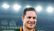 South Africa’s Francois Louw celebrates with the Webb Ellis trophy after winning the World Cup Final in this November 2, 2019 file photo. Reuters/Matthew Childs