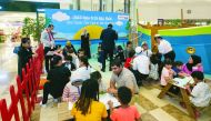 Children involved in various activities at Ezdan Mall as part of Qatar National Day celebrations.