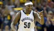 This file photo taken on May 08, 2015 Zach Randolph #50 of the Memphis Grizzlies celebrates after making a basket against the Golden State Warriors during Game three of the Western Conference Semifinals of the 2015 NBA Playoffs at FedExForum in Memphis, T