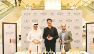 Nabil Abu Issa (left), Vice-Chairman of Abu Issa Holding Group; and Benoit Verdier (centre), owner of EX NIHLIO brand at the launch of new fragrances collection.

