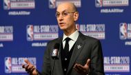 CHICAGO, ILLINOIS - FEBRUARY 15: NBA Commissioner Adam Silver speaks to the media during a press conference at the United Center on February 15, 2020 in Chicago, Illinois / AFP/