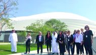 The members of NAWIC Qatar during the site visit of Al Janoub Stadium in Al Wakra. 