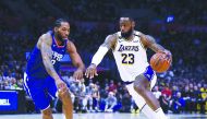 LeBron James #23 of the Los Angeles Lakers drives to the basket on Kawhi Leonard #2 of the LA Clippers during a 112-103 Lakers win at Staples Center on March 08, 2020 in Los Angeles, California.  Harry How/Getty Images/AFP