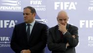 FIFA vice-president Victor Montagliani and FIFA President Gianni Infantino in the new facilities of the FENAFUTH REUTERS/Jorge Cabrera/File Photo