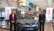 R K Murugan (right), Acting CEO, and Firas Mufti, Senior Marketing Manager, with the new Toyota C-HR.