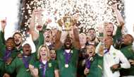 South Africa's Siya Kolisi celebrates with the Webb Ellis trophy after winning the Rugby Union World Cup Final at International Stadium Yokohama in Yokohama, Japan November 2, 2019 REUTERS/Matthew Childs/File Photo