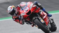 Ducati's Italian rider Andrea Dovizioso rides during the qualification of the Moto GP Austrian Grand Prix at the Red Bull Ring circuit in Spielberg, Austria on August 15, 2020. / AFP / JOE KLAMAR