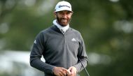 FILE PHOTO: Sep 15, 2020; Mamaroneck, New York, USA; Dustin Johnson smiles on the eleventh green during a practice round for the 2020 U.S. Open golf tournament at Winged Foot Golf Club - West. Mandatory Credit: Brad Penner-USA TODAY Sports/File Photo
