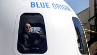 File photo: Amazon and Blue Origin founder Jeff Bezos addresses the media about the New Shepard rocket booster and Crew Capsule mockup at the 33rd Space Symposium in Colorado Springs, Colorado, United States April 5, 2017. Reuters/Isaiah J. Downing/File P