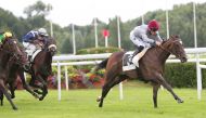 Al Shaqab Racing’s Al Wakrah in action yesterday.