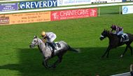 Gary Sanchez rides Almafjar to win the Prix Arca – Wathba Stallions Cup at La Teste de Buch on Sunday. Pic: ROBERT POLIN