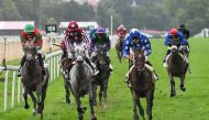 Heelywa on her way to win at San Sebastian Racecourse.