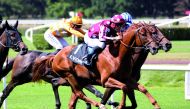 Olivier Peslier guiding Mutabahi to victory. Pic: Studio Henri Durand