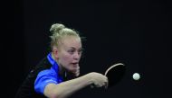 Slovakia's Ema Labosova in action during the qualifying round at the Lusail Sports Arena yesterday.