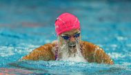 Yulia Efimova of Russia on her way to win the women’s 100m breaststroke Final.
