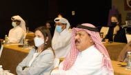 Bader Al Dafa, Special Envoy of the Minister of Foreign Affairs for Climate Change and Sustainability (right) and Dr. Anna Paolina, Director, Unesco GCC, and Yemen during the launch of the ‘Household Carbon Footprint Initiative.’