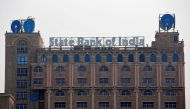 The State Bank of India (SBI) office building is pictured in Kolkata, India, February 9, 2018. Reuters/Rupak De Chowdhuri/File Photo
 