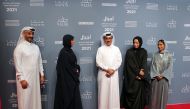 H E Dr. Hamad bin Abdul Aziz Al Kuwari, Minister of State and President of Qatar National Library and other guests during the opening of ninth Ajyal Film Festival at Katara, yesterday. Pics: Salim Matramkot/The Peninsula